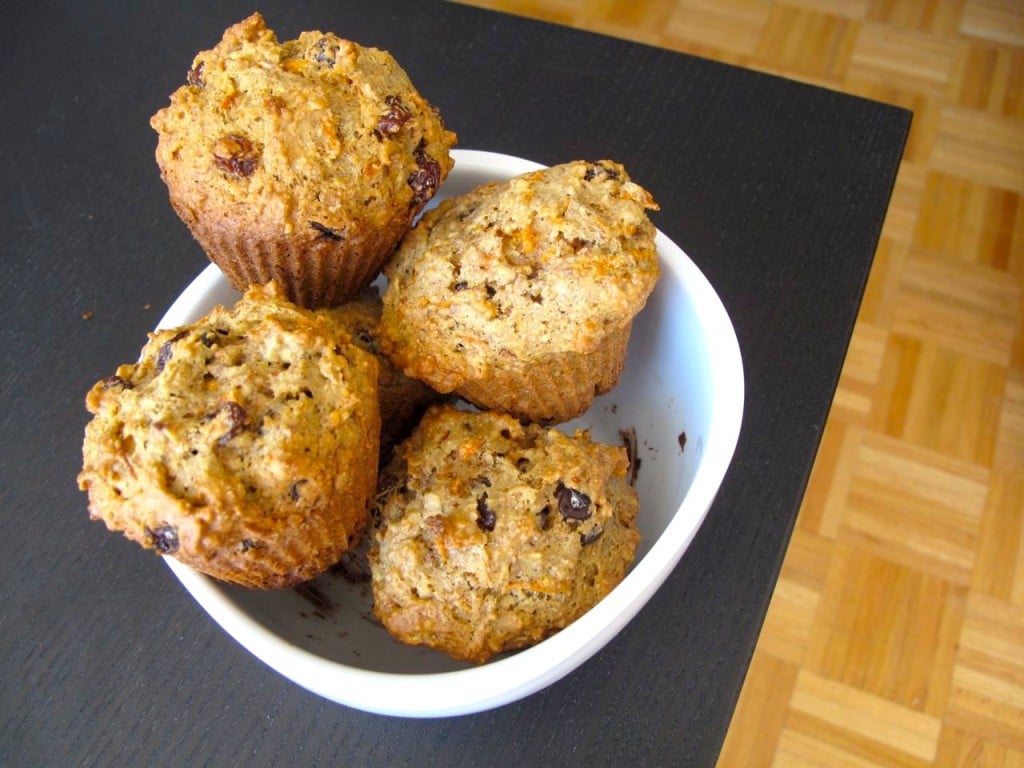 Classic Carrot Raisin Muffins get a healthy makeover for vegetarians.