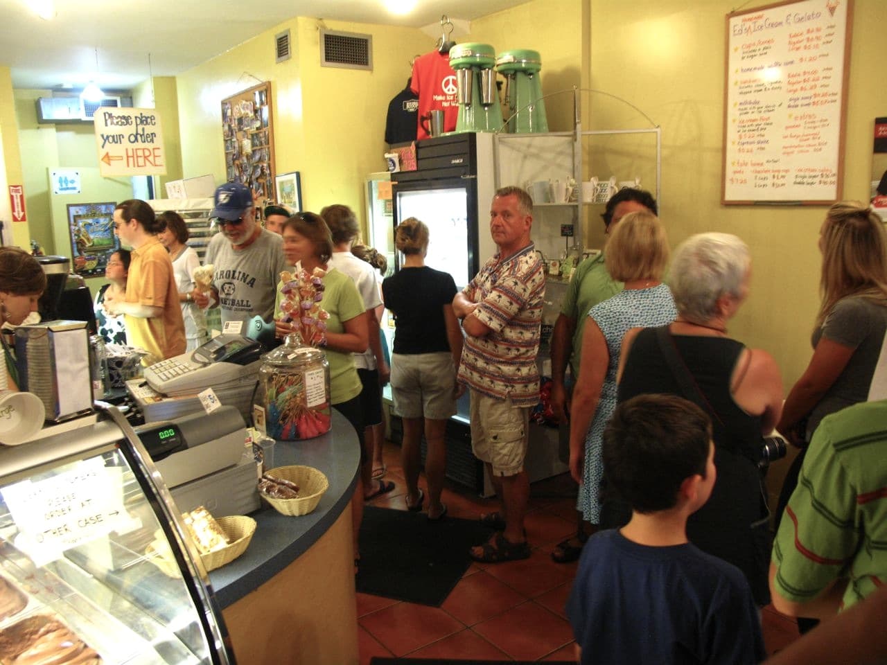 Toronto ice cream fans line up at for a cone at Ed's Real Scoop.