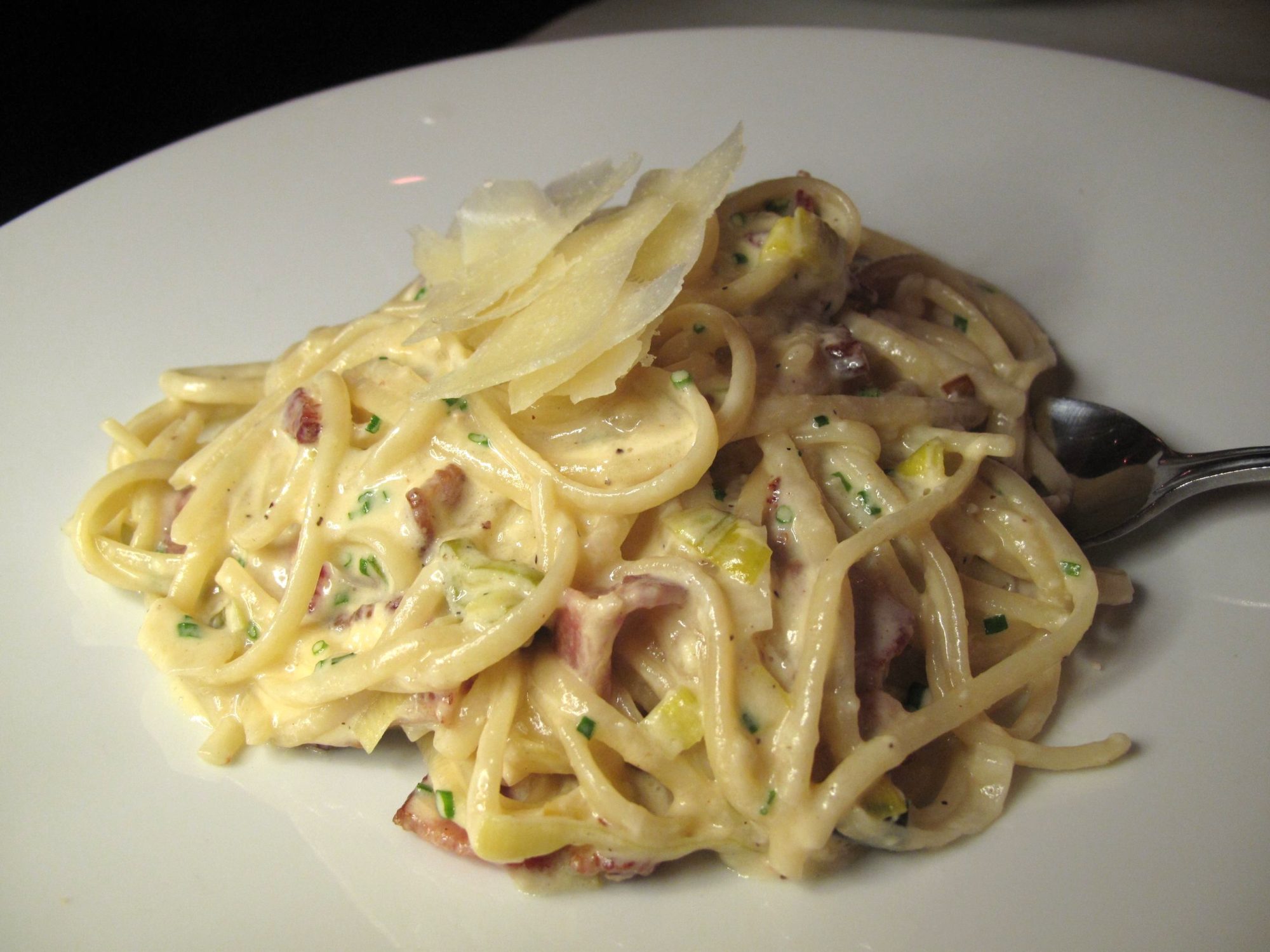Spaghetti Carbonara at Il Fornello Danforth.