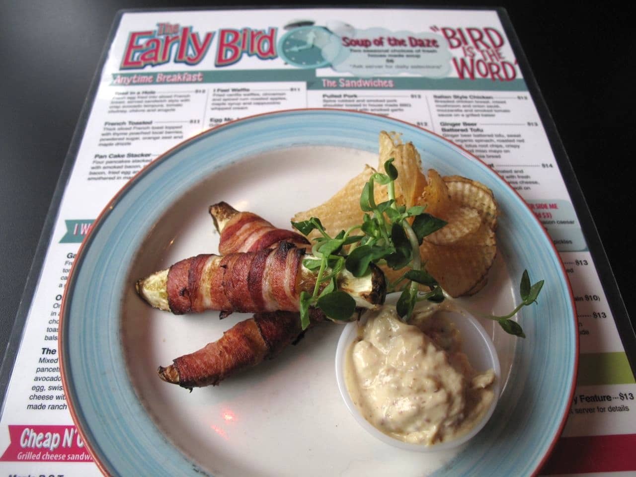 Bacon Fried Pickles at The Early Bird London.