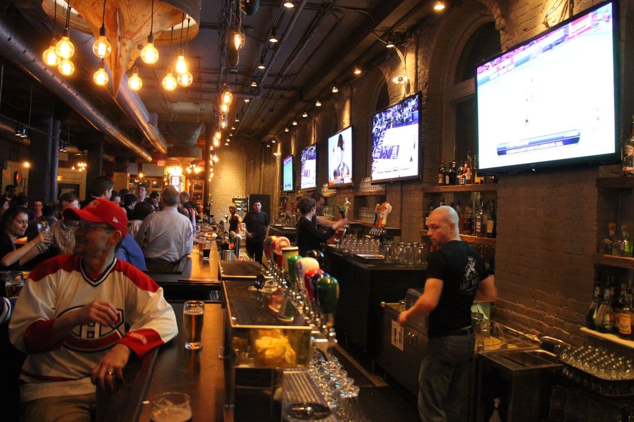 The beer bar at Loose Moose Toronto.