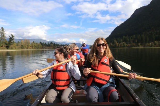 Salmon Run and Houseboat Fun in Shuswap British Columbia