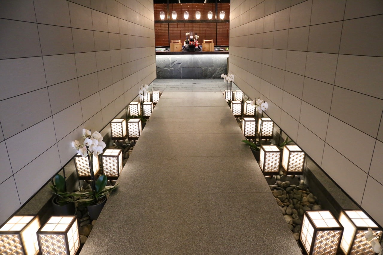 The entrance to The Japanese Restaurant in Andermatt.