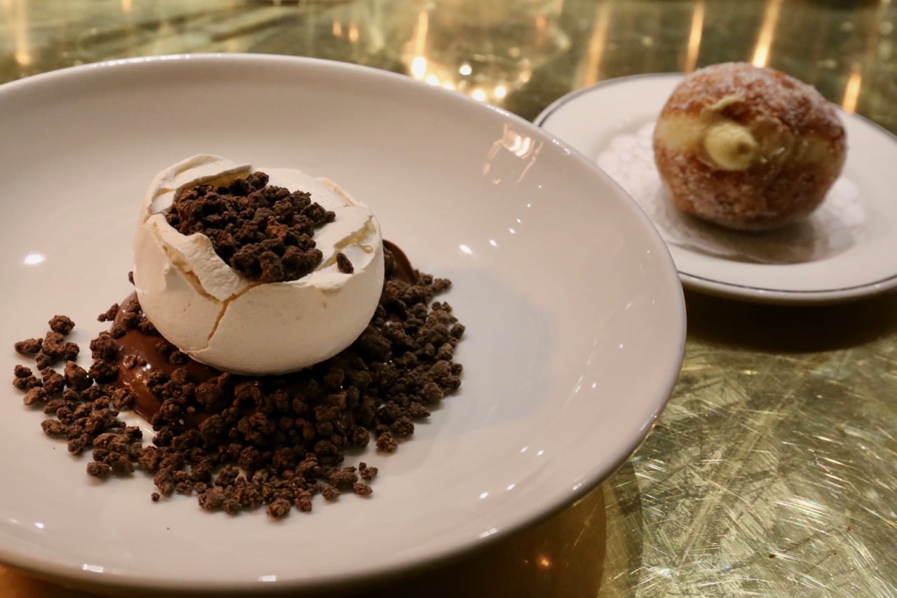 A duo of desserts at Riviera Restaurant Ottawa.