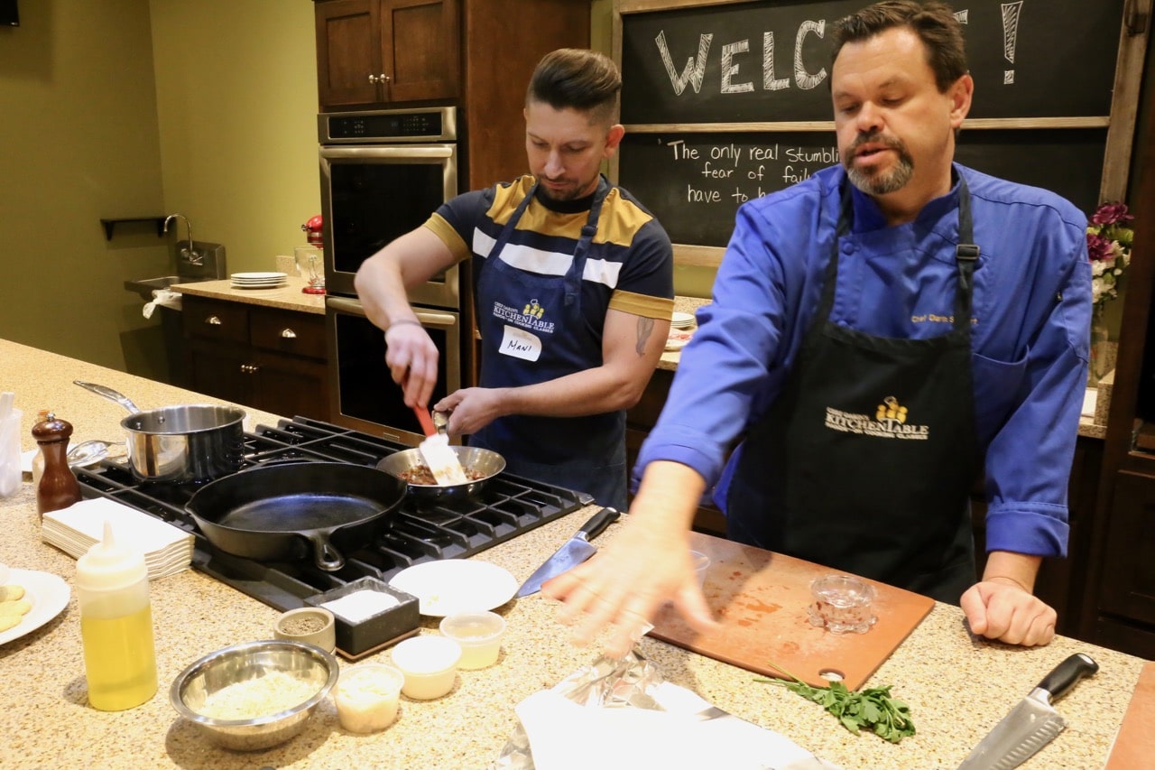 chef darin's kitchen table hands on cooking classes