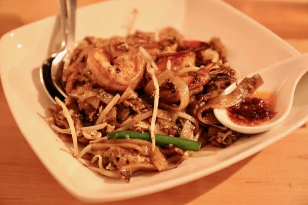 A spicy bowl of Char Kway Teow hits the spot at this trendy Ossington restaurant. 