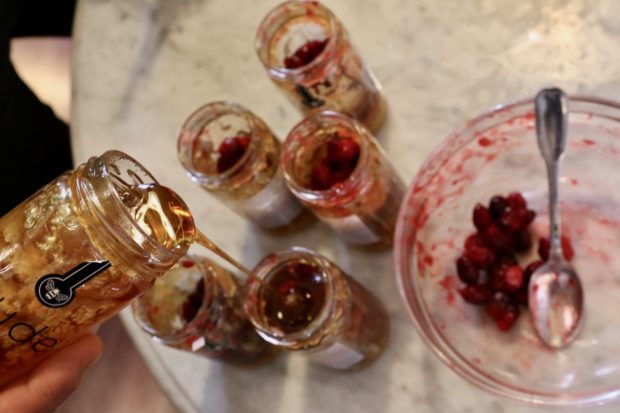 Use up leftover cranberries from the holidays by prepare fermented cranberry honey. 