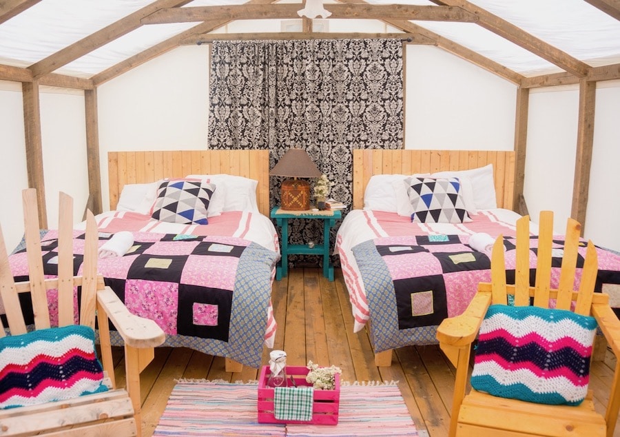 Gabby Peyton goes glamping at Ome Sweet Ome. 