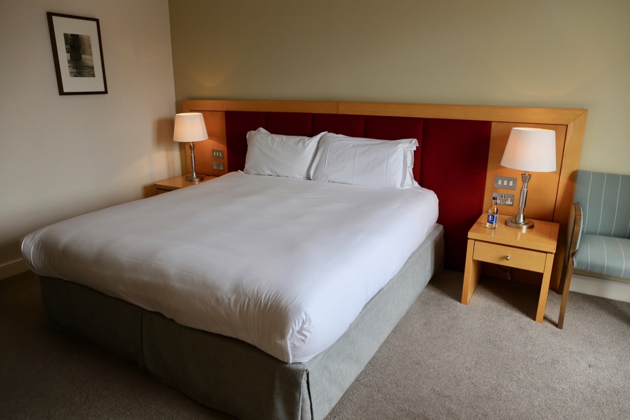A comfy King bed at the Pembroke Hotel Kilkenny.