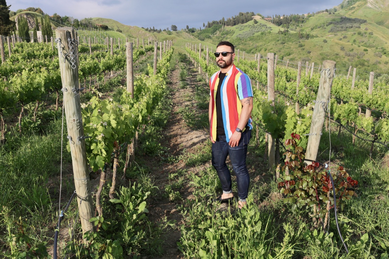 Enjoy a walk through the vineyards at Podere Marcampo.