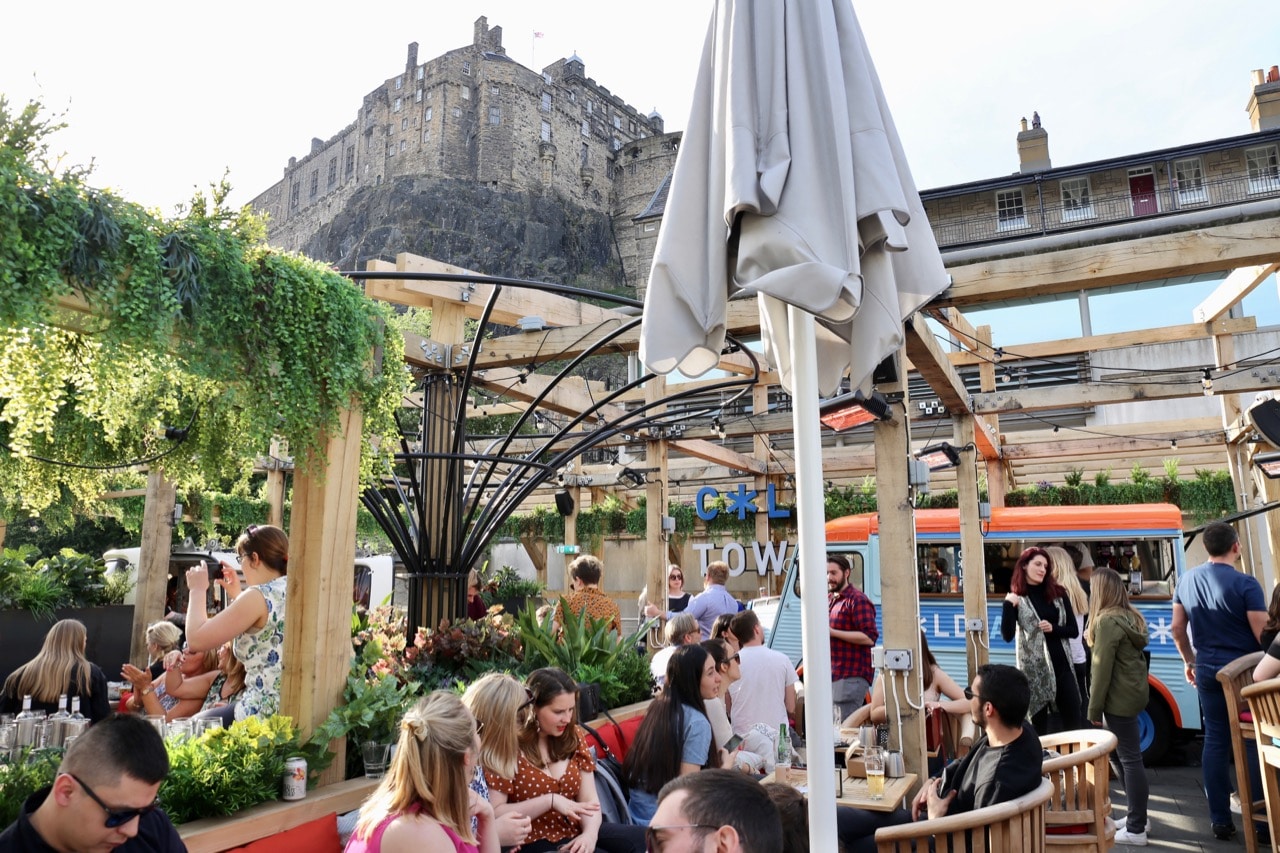 Cold Town Beer is Edinburgh's newest craft brewery featuring a rooftop patio under the city's iconic castle.