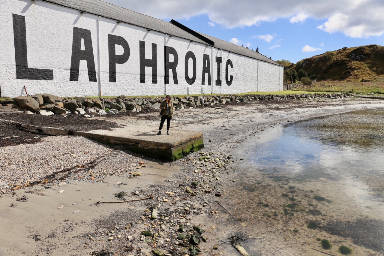 Laphroaig is the first distillery you'll encounter on the road from Port Ellen.
