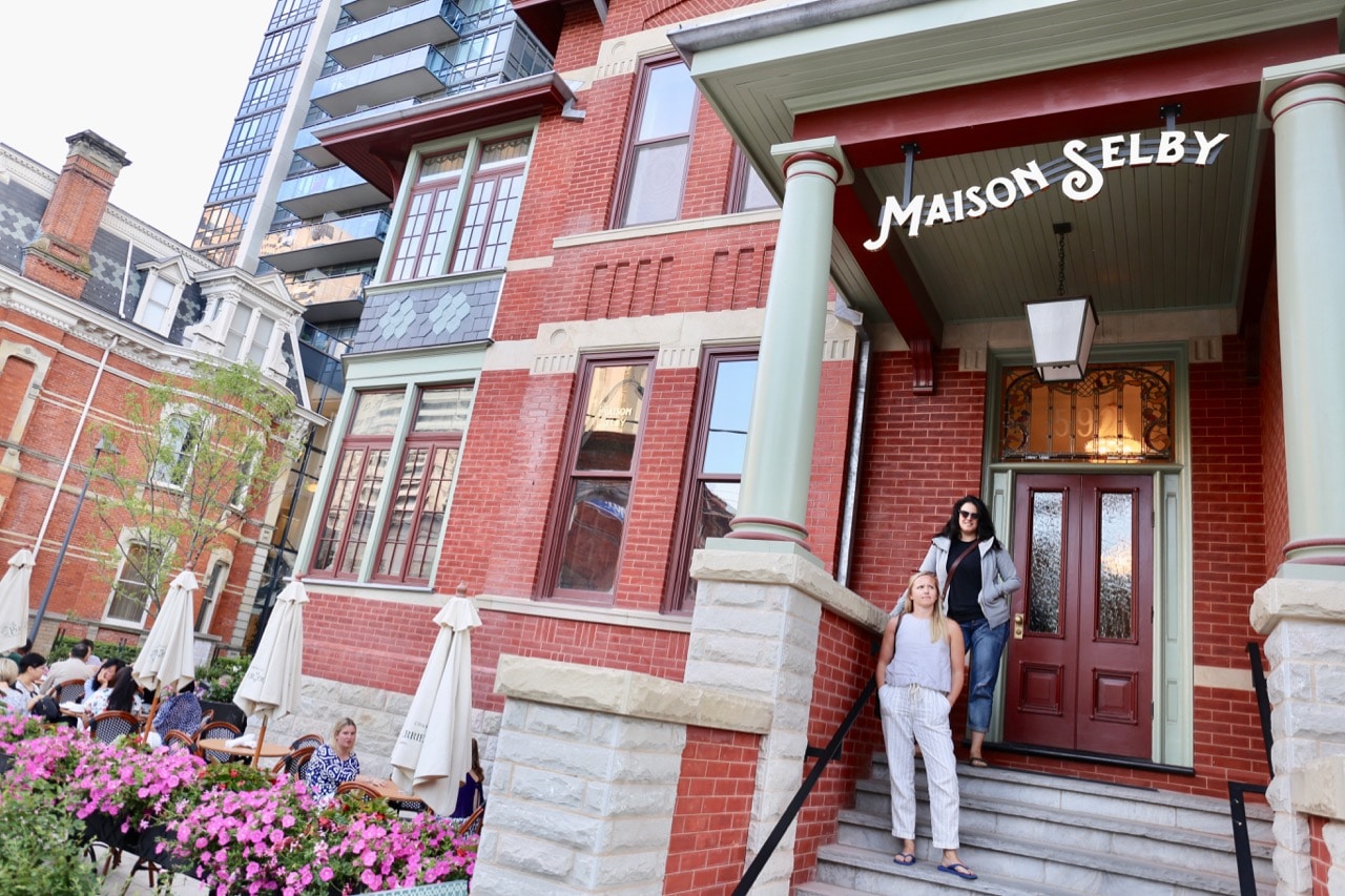 Maison Selby in Toronto features an outdoor patio overlooking Sherbourne Street.