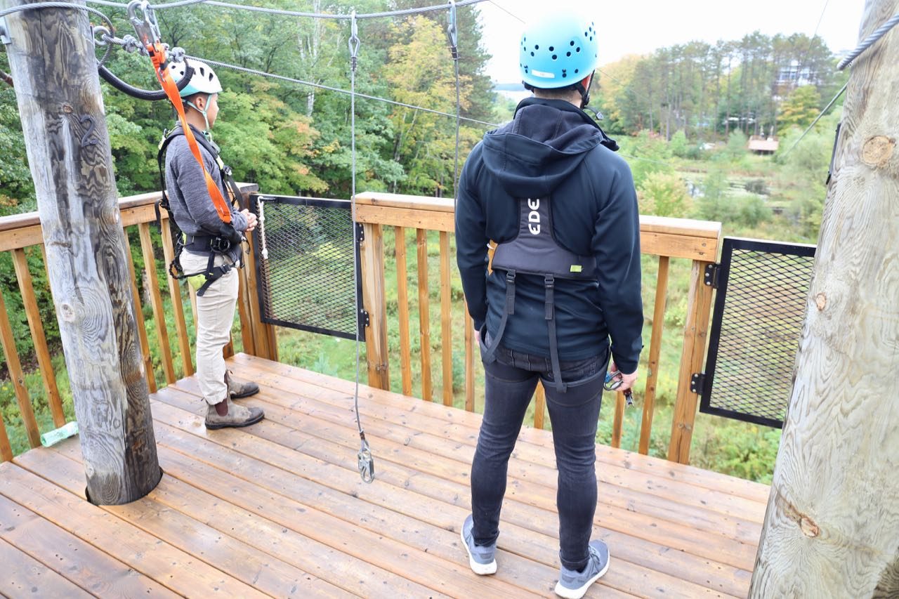 Adventure seekers can enjoy zip-lining on the property during the warm Summer and Fall months.