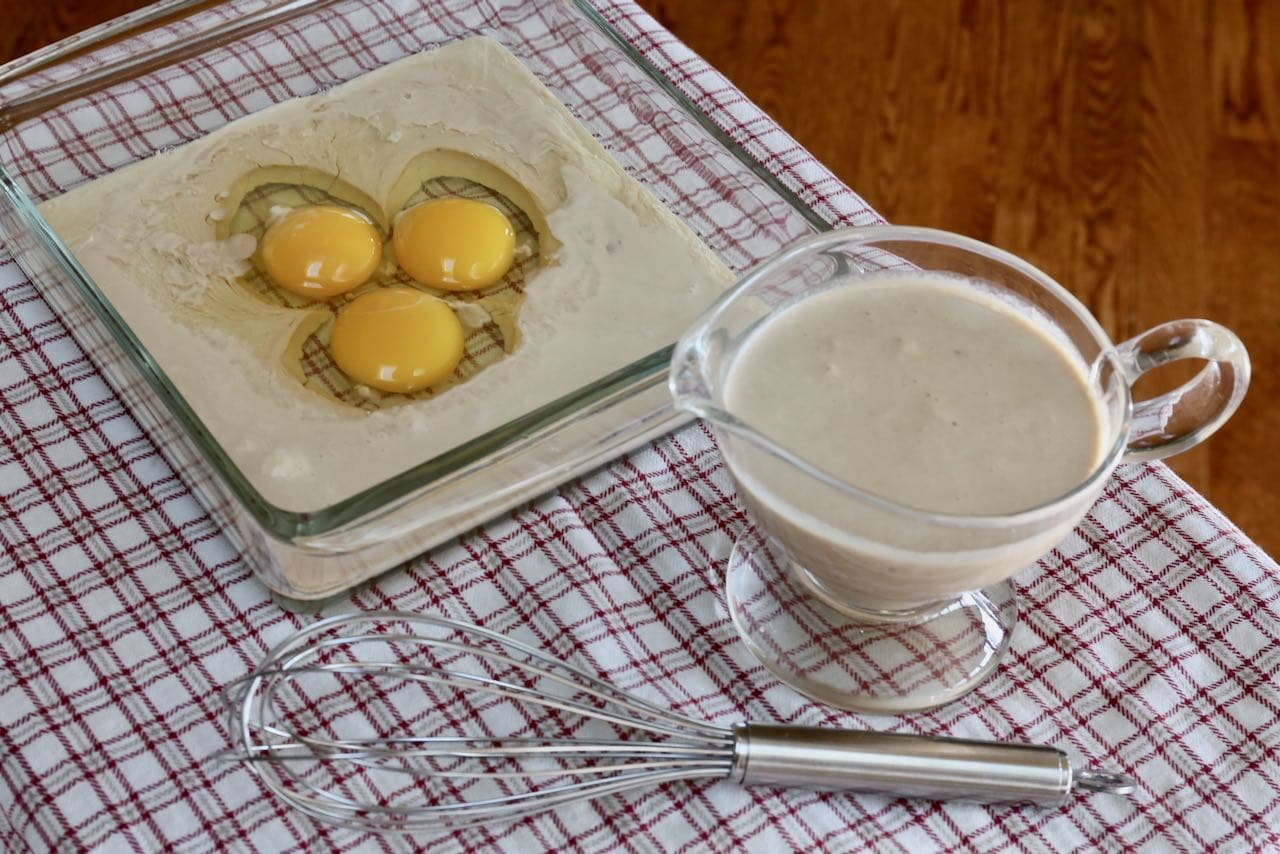 Whisk eggs and Baileys into a casserole dish for easy bread dipping.