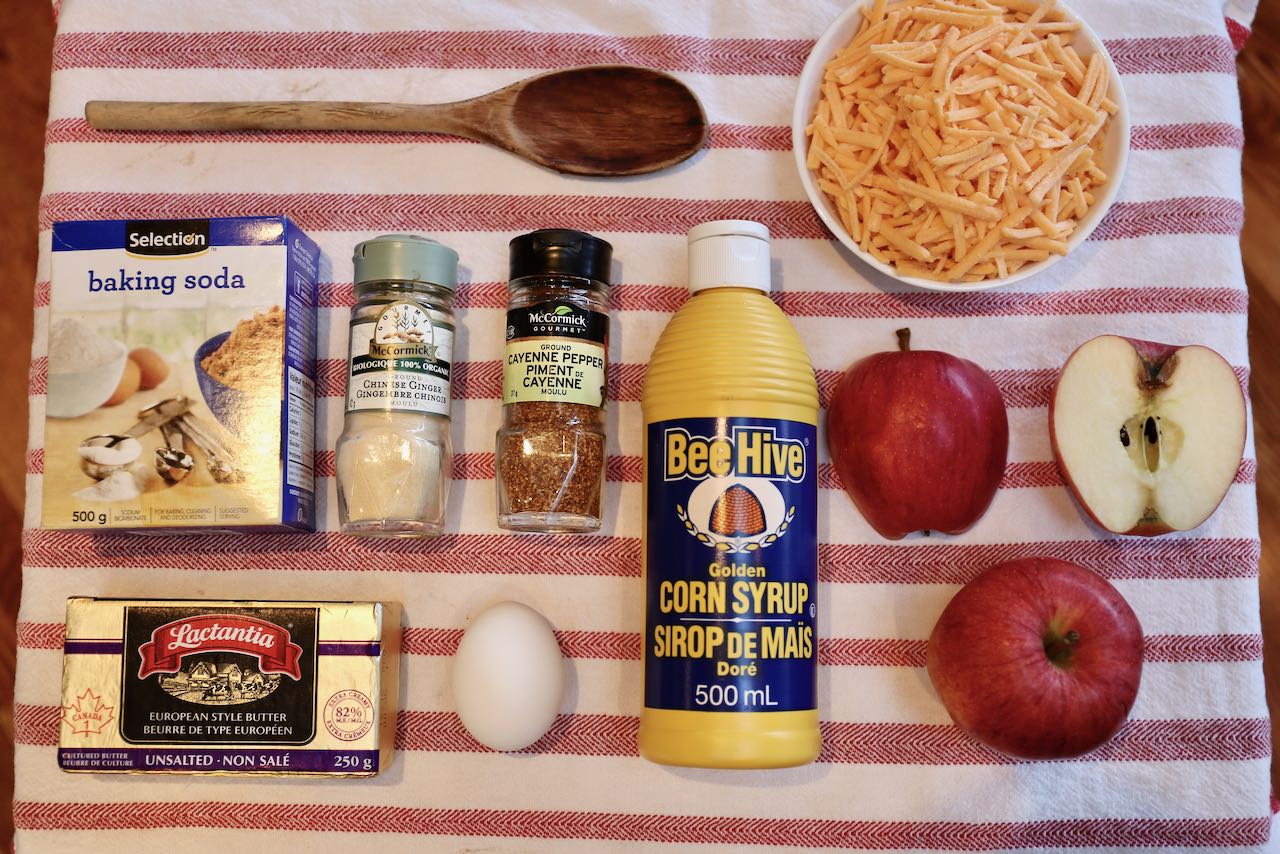 Ingredients you'll need for our Cheddar Apple Muffins.