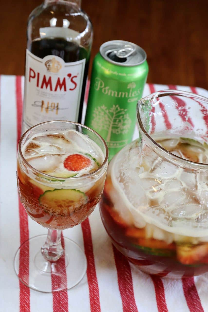 Pride Cocktails: Mix craft cider and Pimms in a punch bowl.