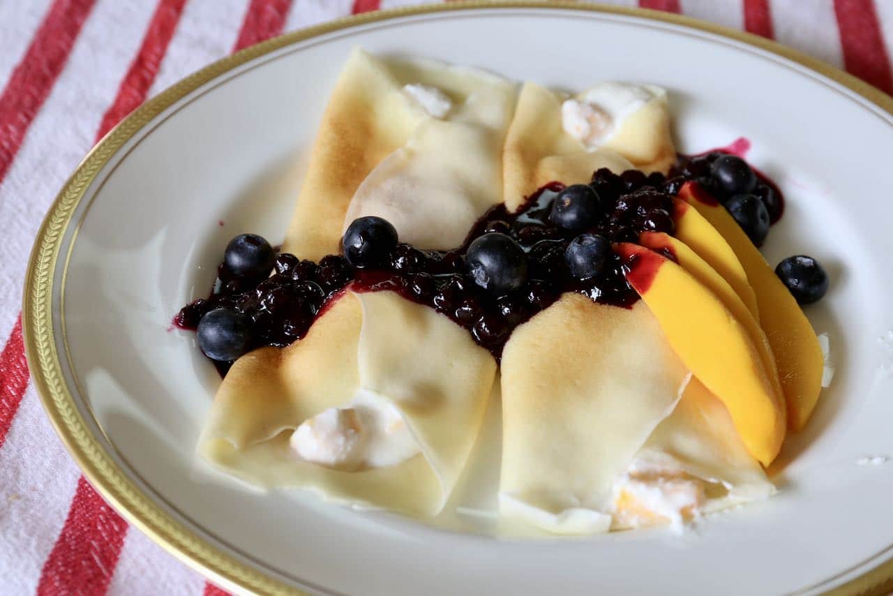 Best Blueberry Mango Crepes with Coconut Flour