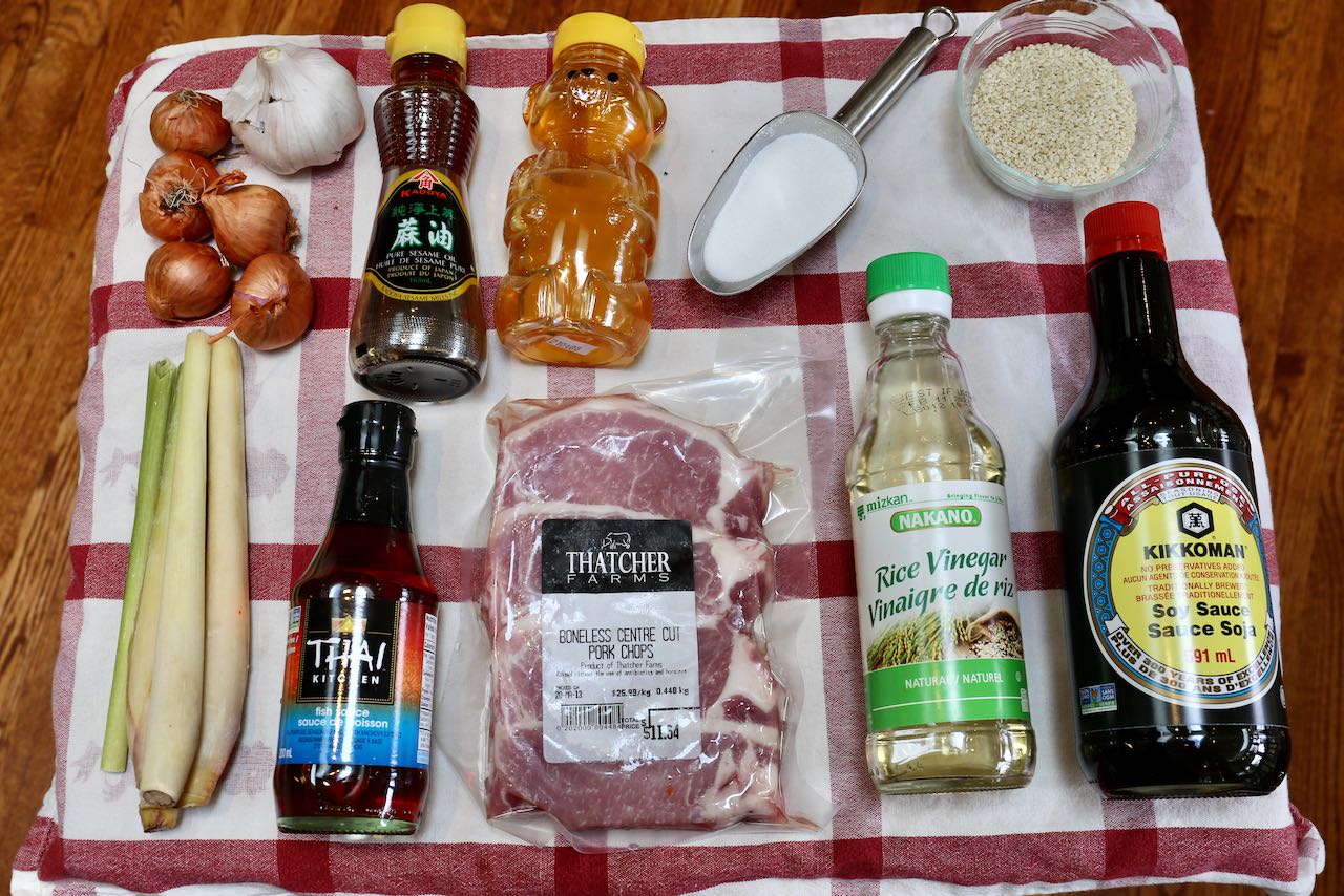 Ingredients you'll need to make Bun Thit Nuong Vietnamese Grilled Pork.