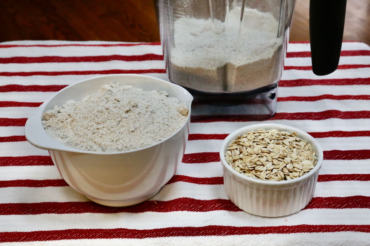 It's easy to make oat flour at home with a blender or food processor.