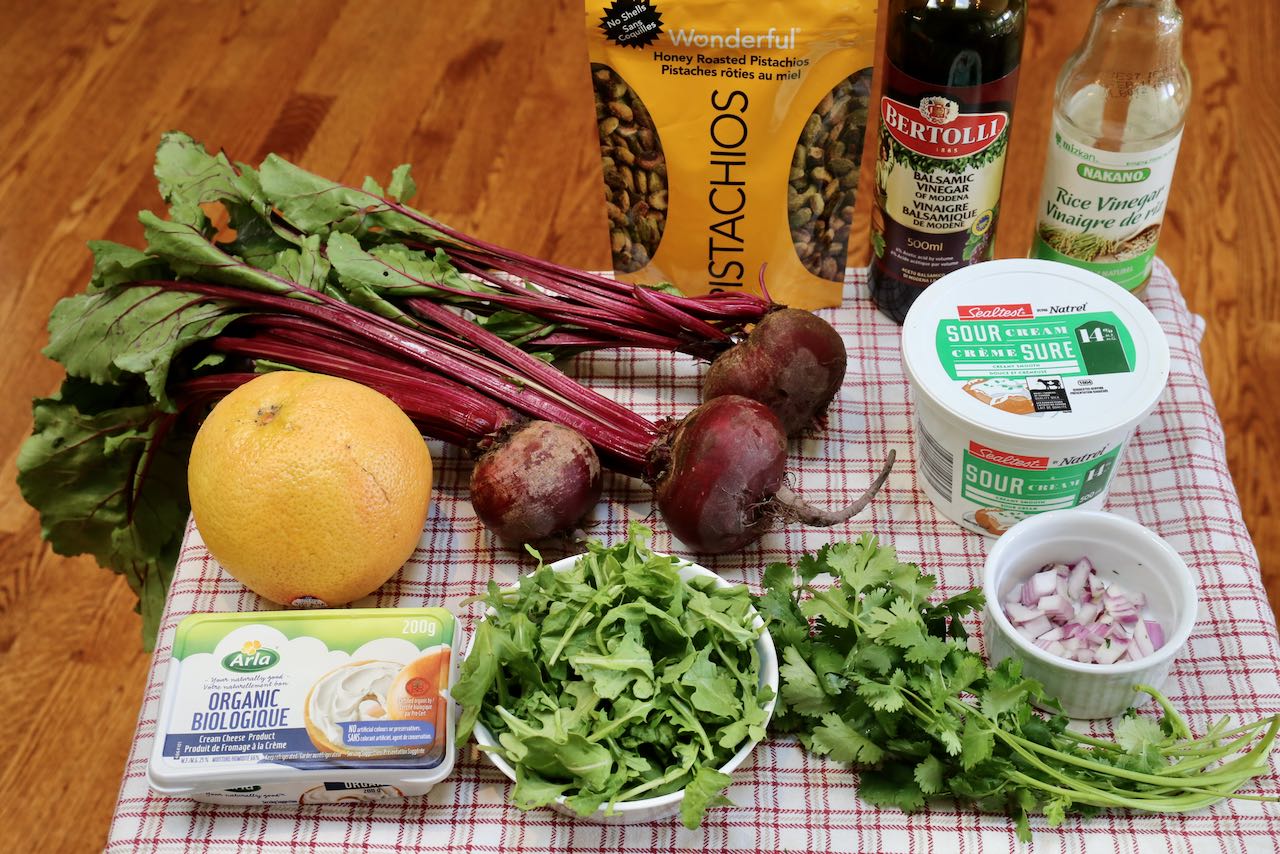 Ingredients you'll need to make the best Roasted Beetroot Salad recipe.