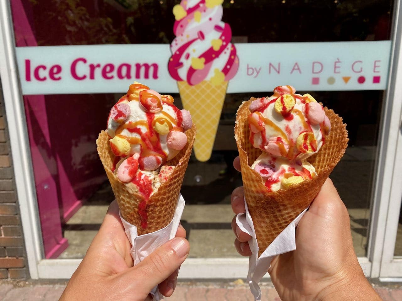 Toronto ice cream fans love Nadege Patisserie on Queen Street West at Trinity Bellwoods Park.