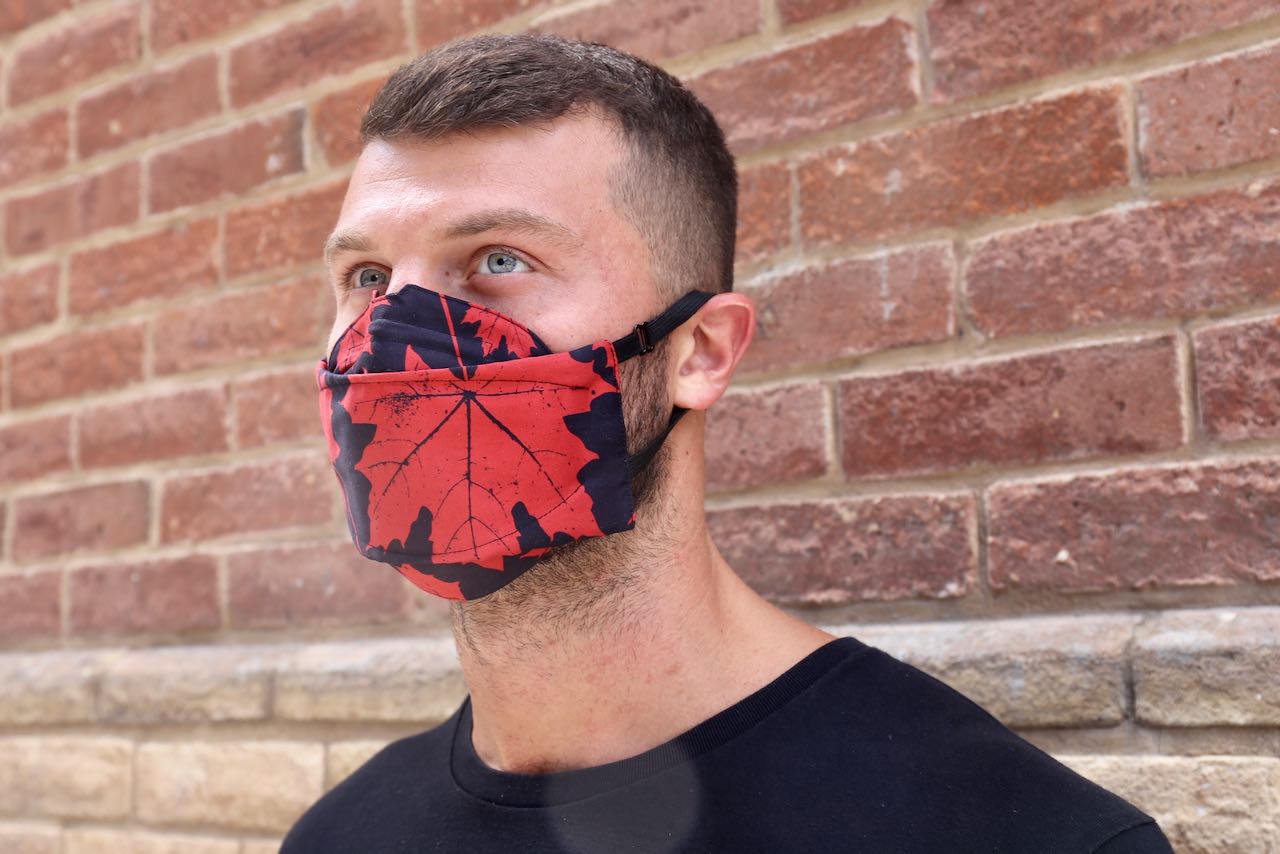 Will wearing "We The North," adjustable face mask by Jeff Alpaugh Custom.