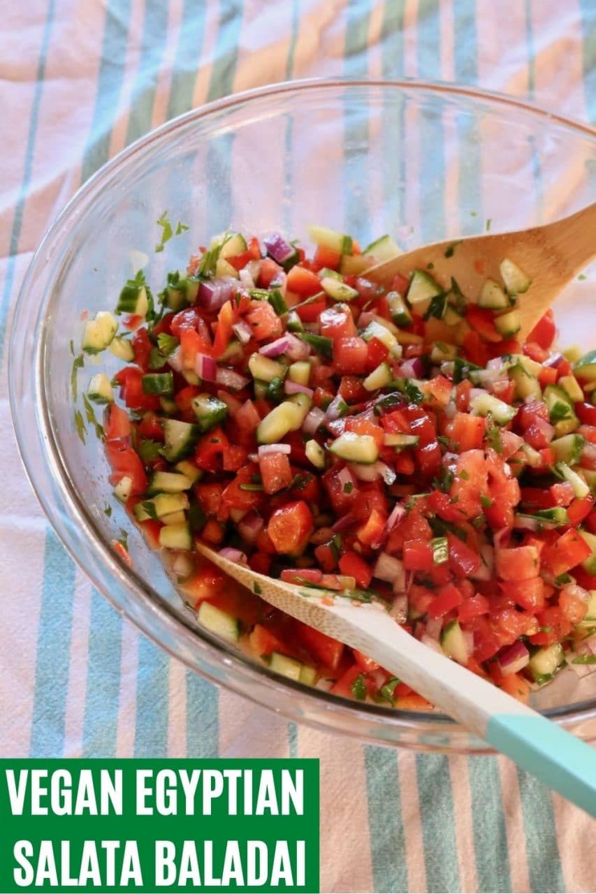 Save our Egyptian Salad "Salata Baladi" recipe to Pinterest!