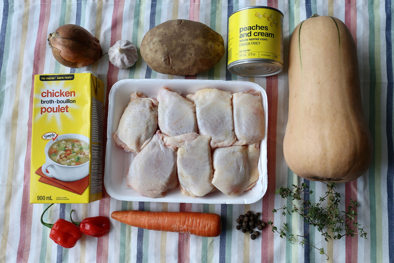 Ingredients you'll need to make our Jamaican Chicken Soup recipe.