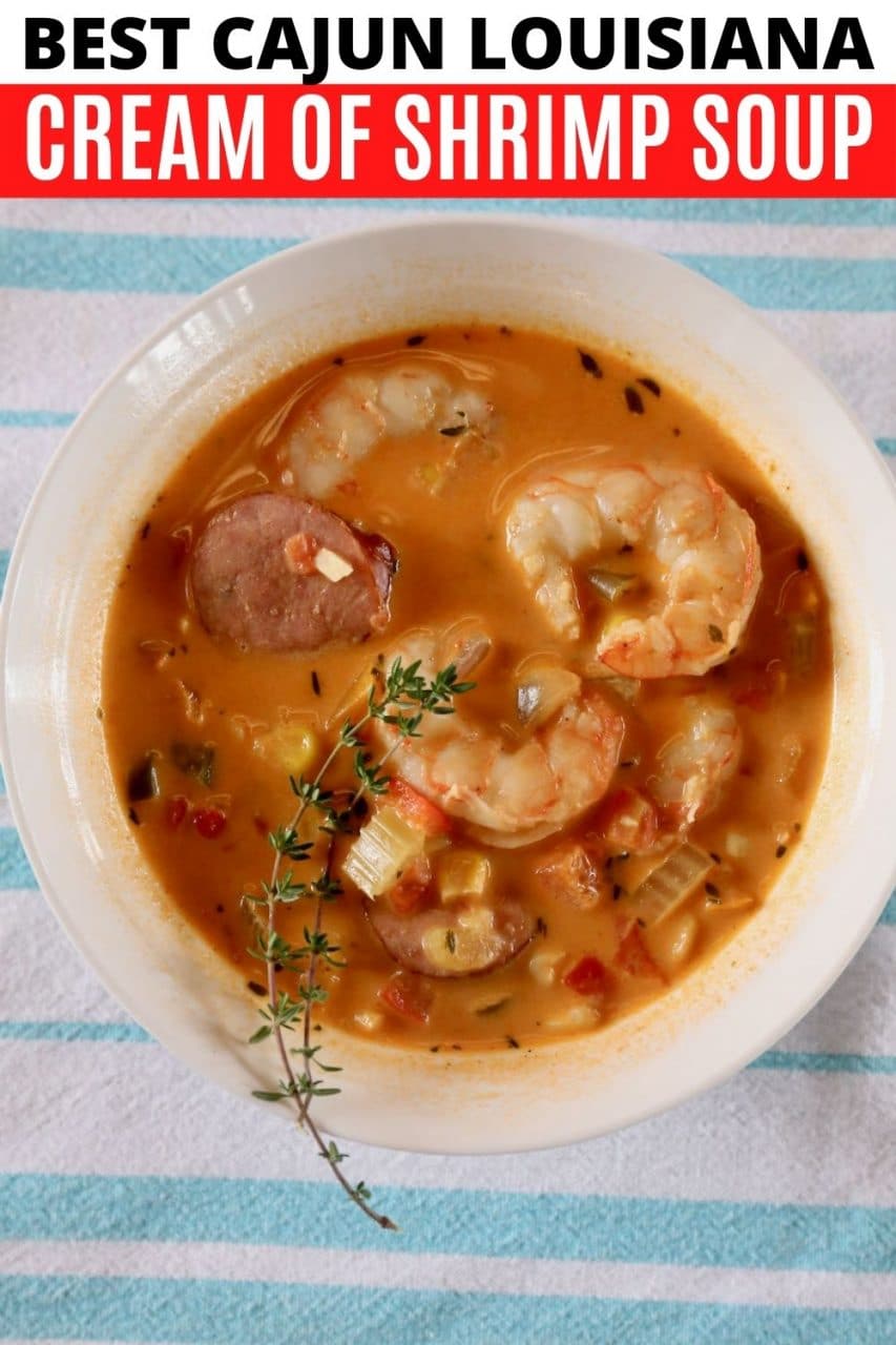 Save our Cajun Louisiana Cream of Shrimp Soup recipe to Pinterest!