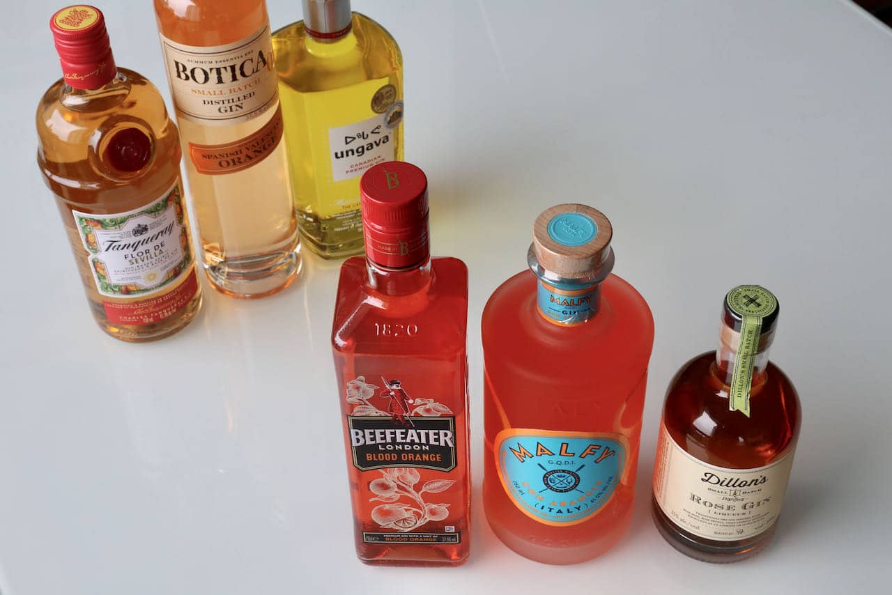 Yellow and Orange gin products are crafted using diverse flavours. 