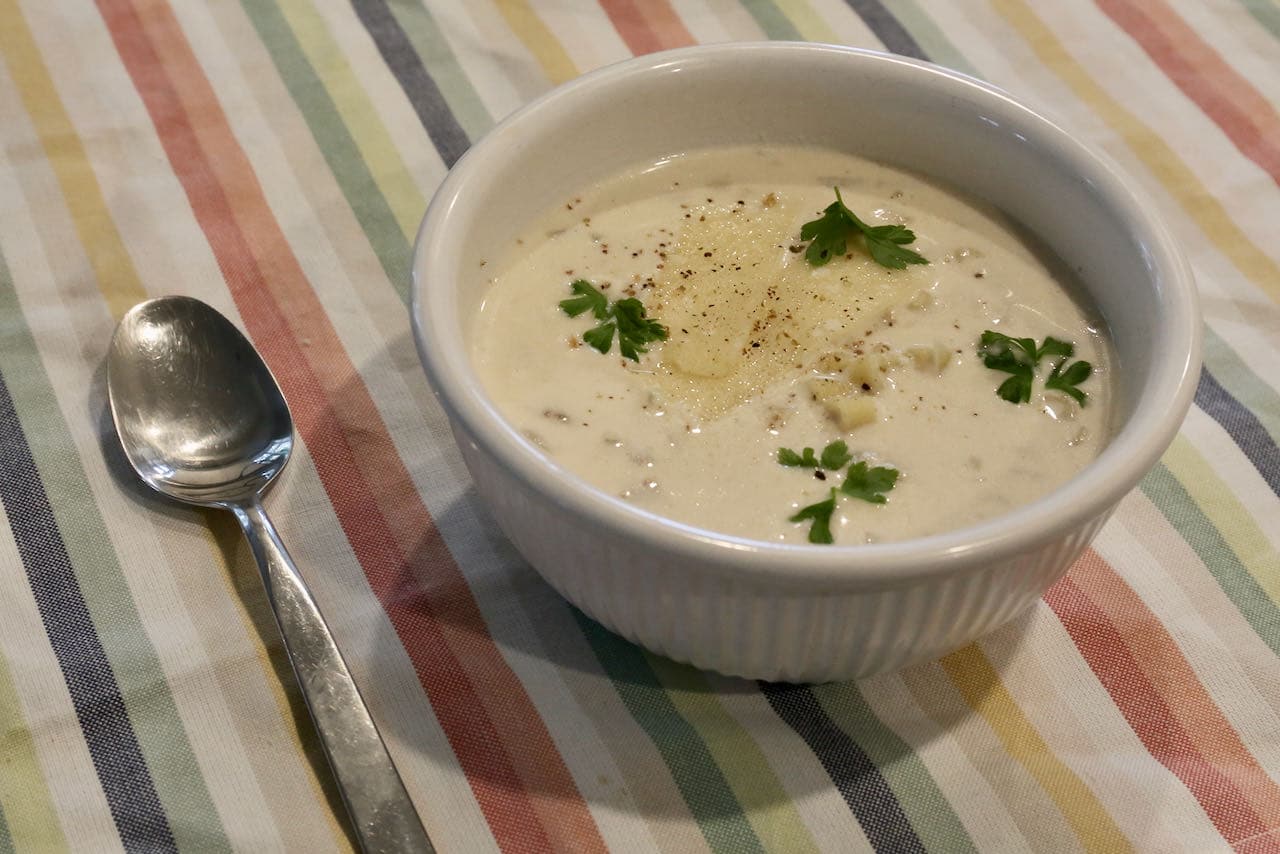 Our creamy Ditalini Soup is comforting on a cold Fall or Winter day.