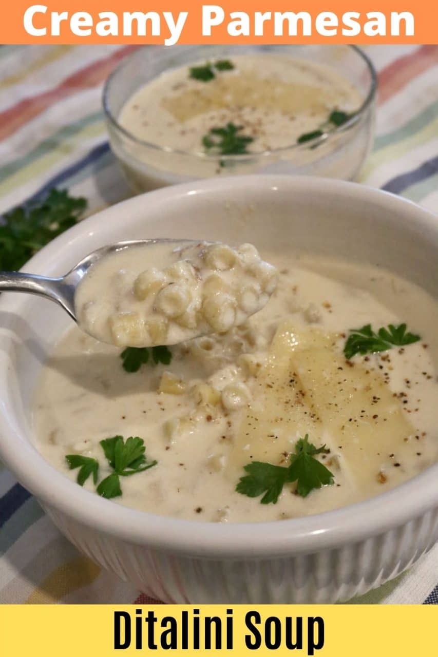 Save our Parmesan Ditalini Soup recipe to Pinterest!
