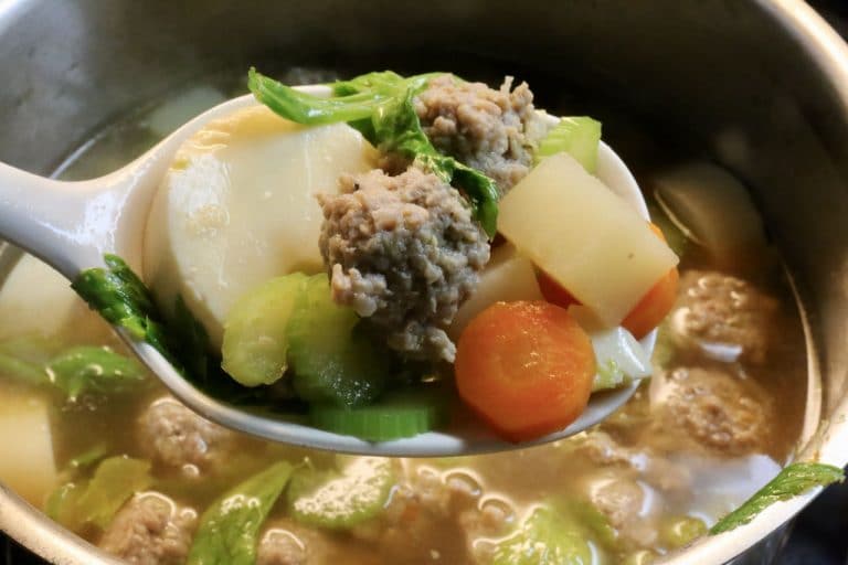 Egg Tofu Soup with Pork Meatballs Recipe - dobbernationLOVES