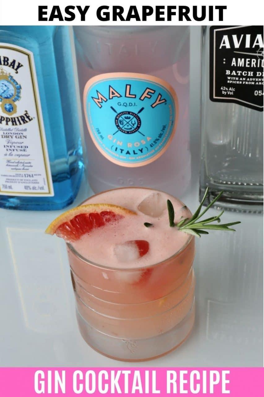 Save our Grapefruit Gin Cocktail recipe to Pinterest!