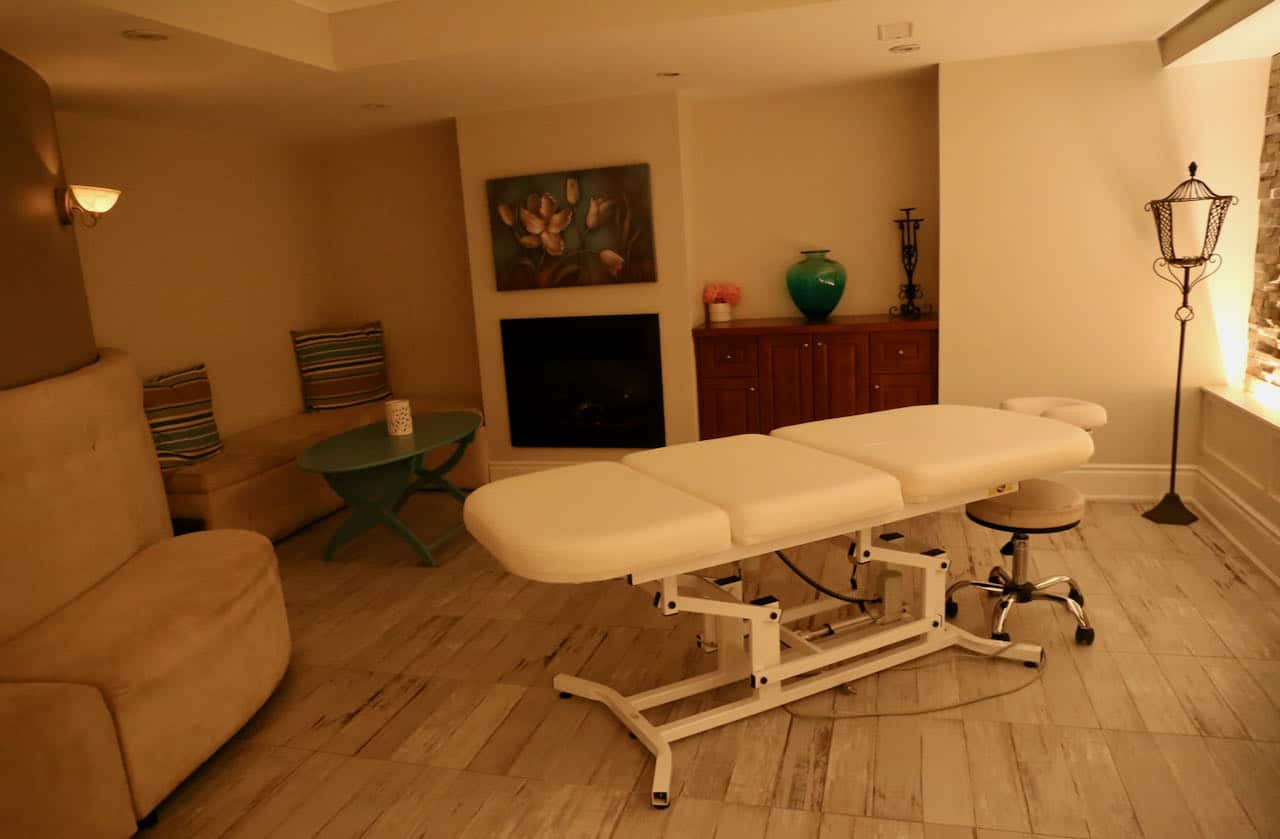 Rosewater Spa is located downtown and offers the city's best romantic therapy room for Oakville massage therapy lovers.