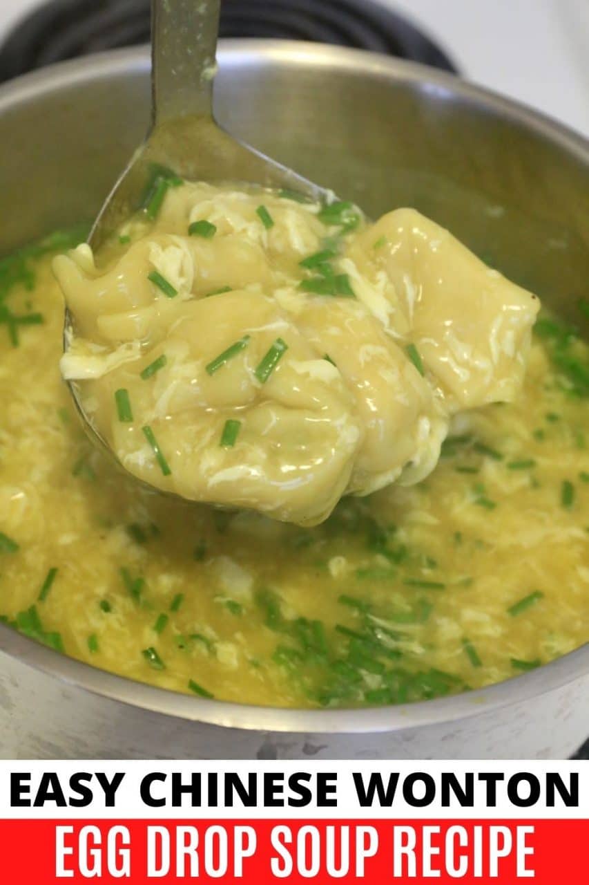 Easy Homemade Chinese Wonton Egg Drop Soup Recipe