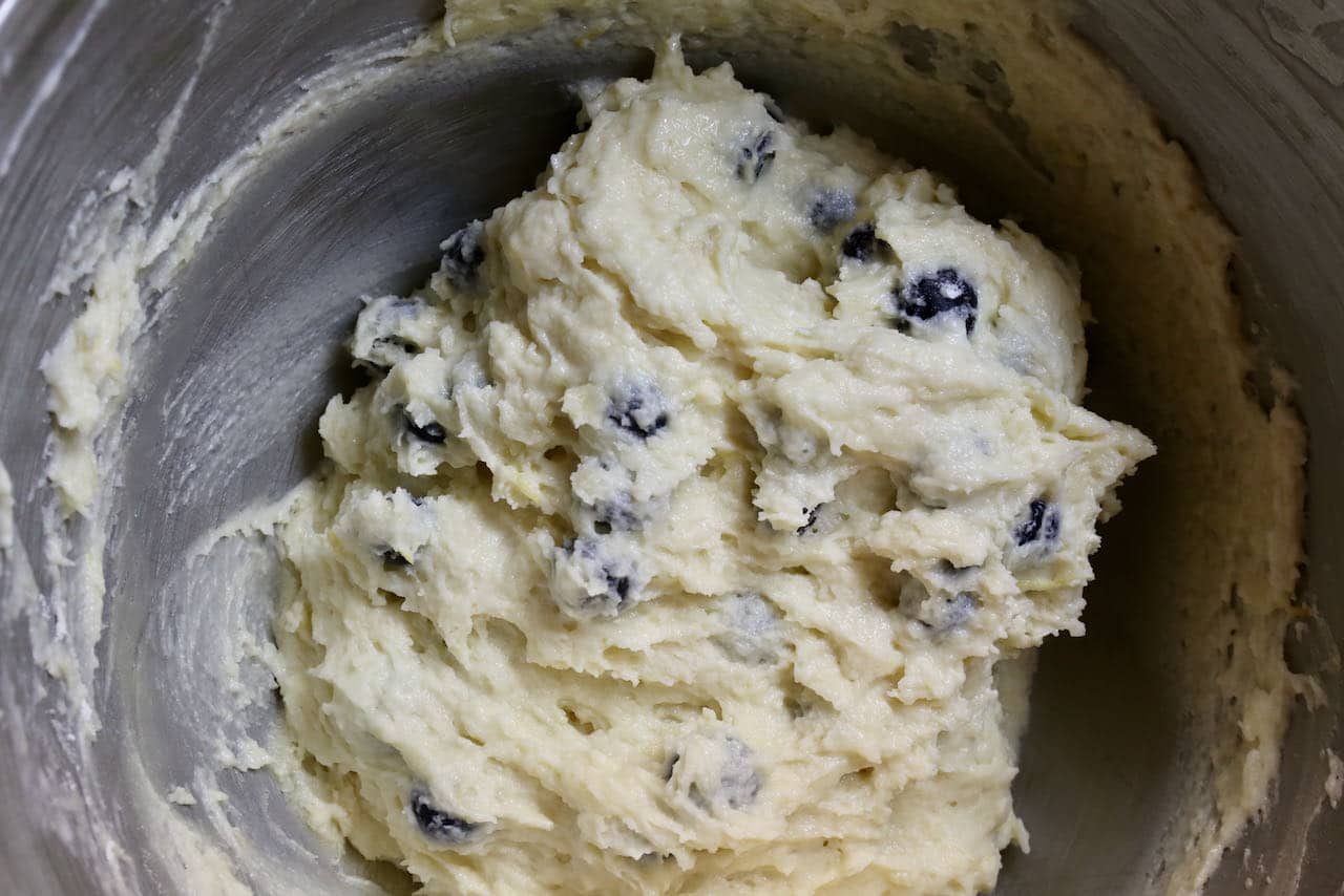 Blueberry Lemon Muffin Tops batter ready for baking.