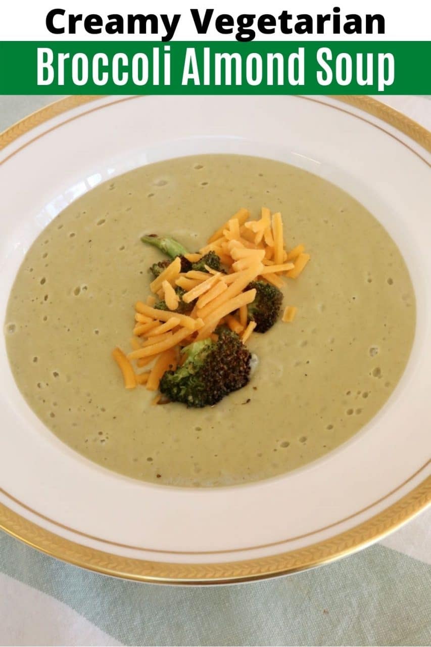 Save our Broccoli Almond Soup recipe to Pinterest!
