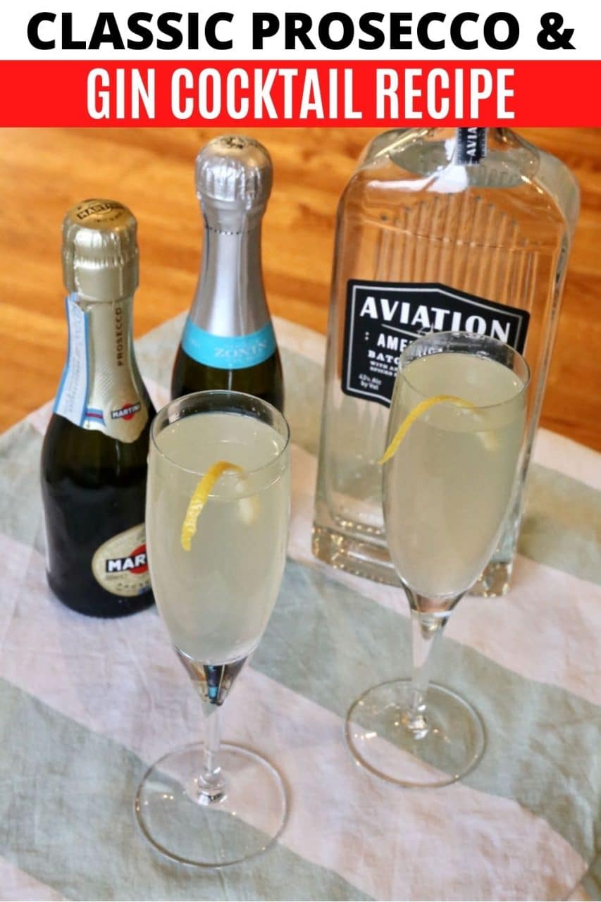 Save our Prosecco and Gin Cocktail recipe to Pinterest!