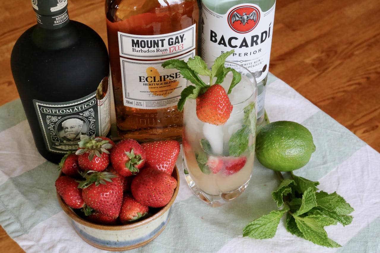 This fresh strawberry mojito recipe is perfect for rum lovers.