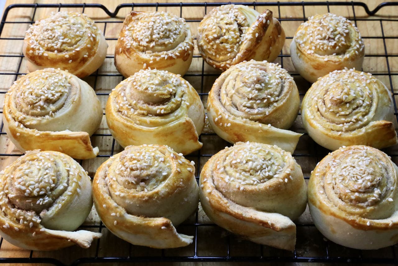 Let Tahini Rolls cool on a rack before serving.