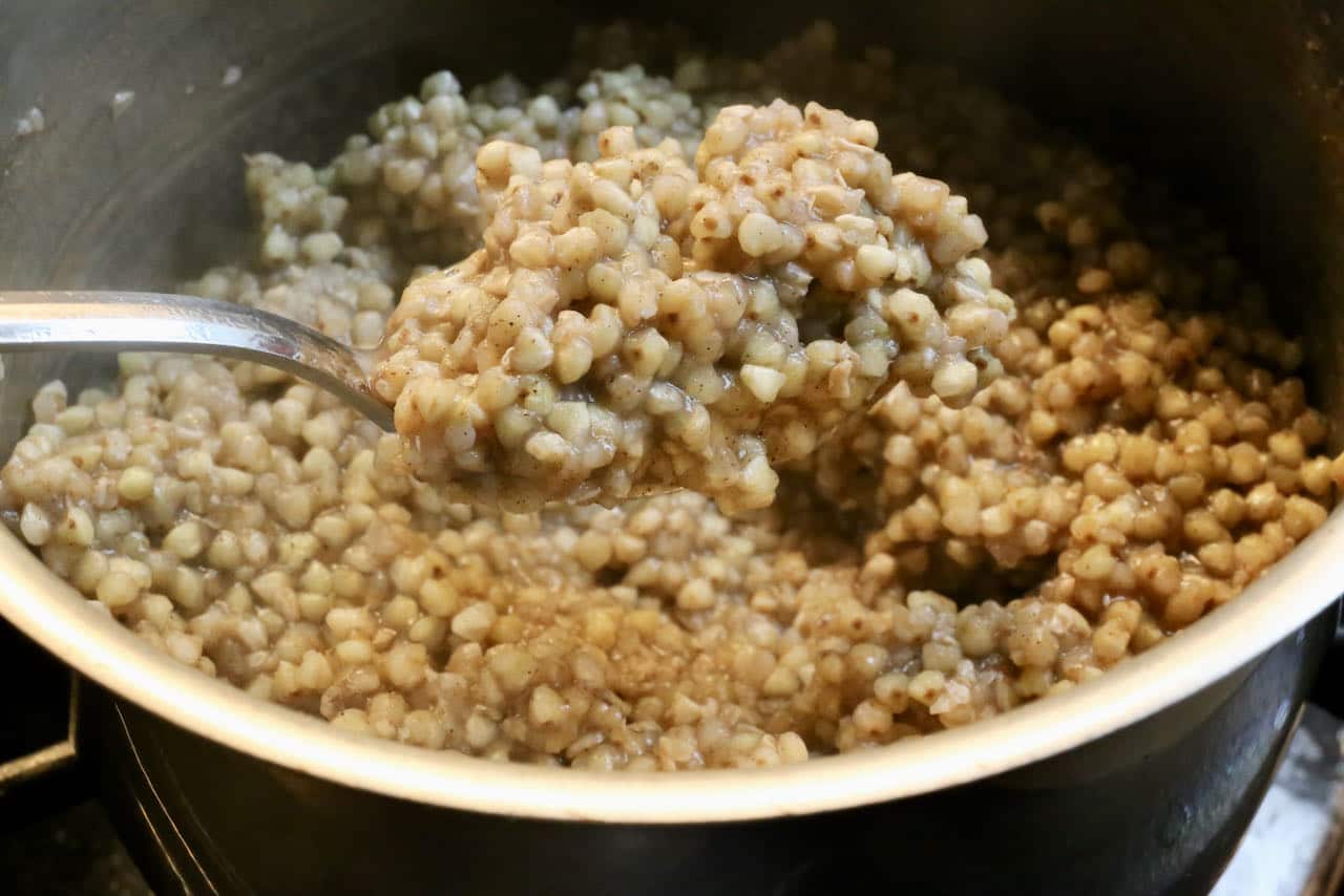 Our Buckwheat Porridge is flavoured with cardamom and cinnamon spices.