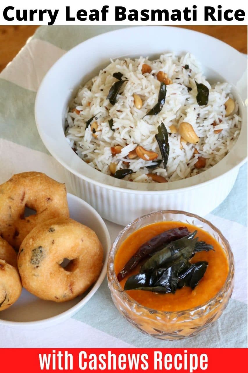 Save our healthy vegan Curry Leaf Rice recipe to Pinterest!