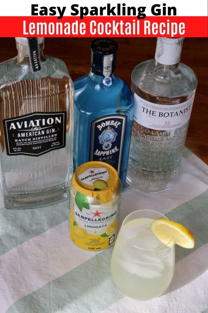 Save our Sparkling Gin and Lemonade Cocktail recipe to Pinterest!