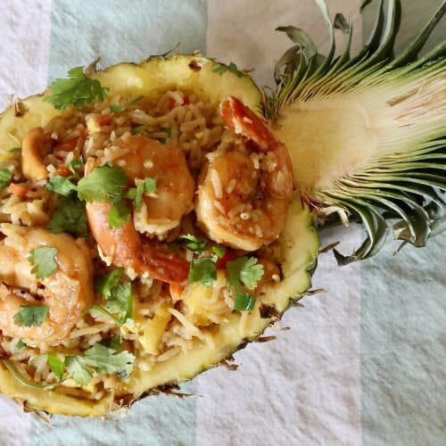 Khao Pad Sapparod Thai Pineapple Shrimp Fried Rice Recipe