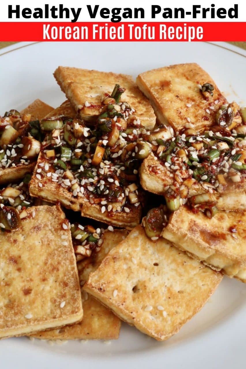 Save our Healthy Vegan Pan Fried Korean Tofu recipe to Pinterest!