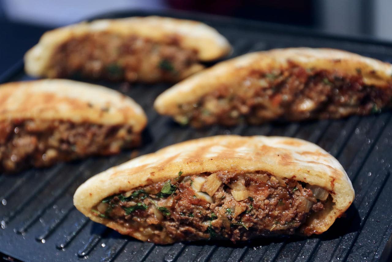 Cook this authentic Arayes recipe on a griddle or barbecue grill.