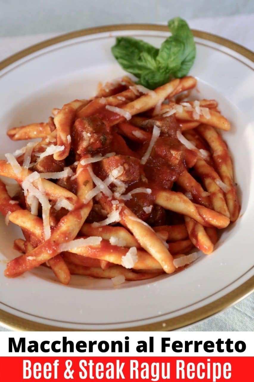 Save our homemade Maccheroni al Ferretto Pasta with Beef Ragu recipe to Pinterest!