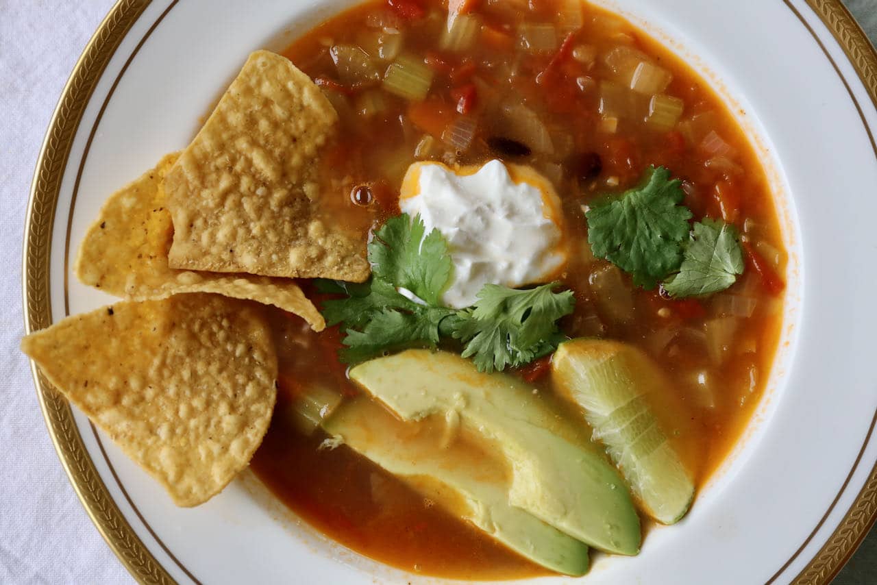 Serve our Mexican Bean Soup recipe at a vegetarian or Latin American-themed dinner party for a crowd.